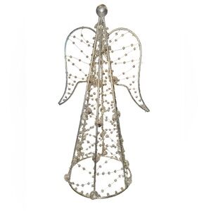 Beautiful Silver Wire and Bead Angel